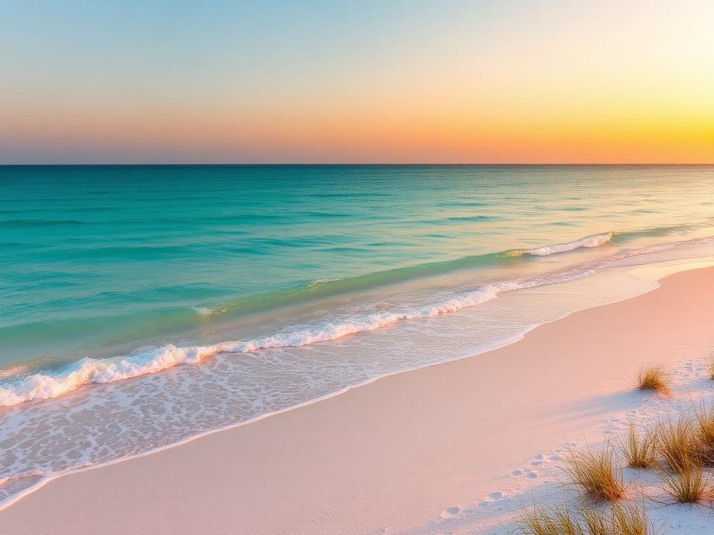 Sunset over a Gulf Coast Florida beach